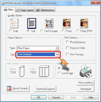 Cara untuk Setting Ukuran kertas polio (F4) - NINJA KAI 